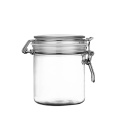 Empty transparent PET plastic cream jar